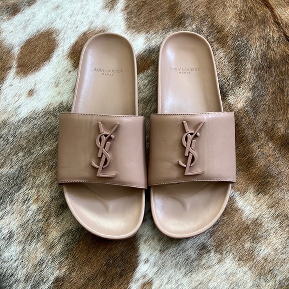 Saint Laurent Shoes - SOLD Saint Laurent Joan Leather Slides